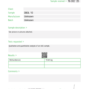 dianabol test report